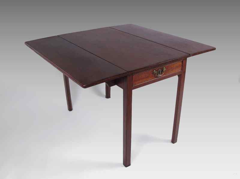 Appraisal: CA MAHOGANY DROP LEAF TABLE Single drawer table four hand