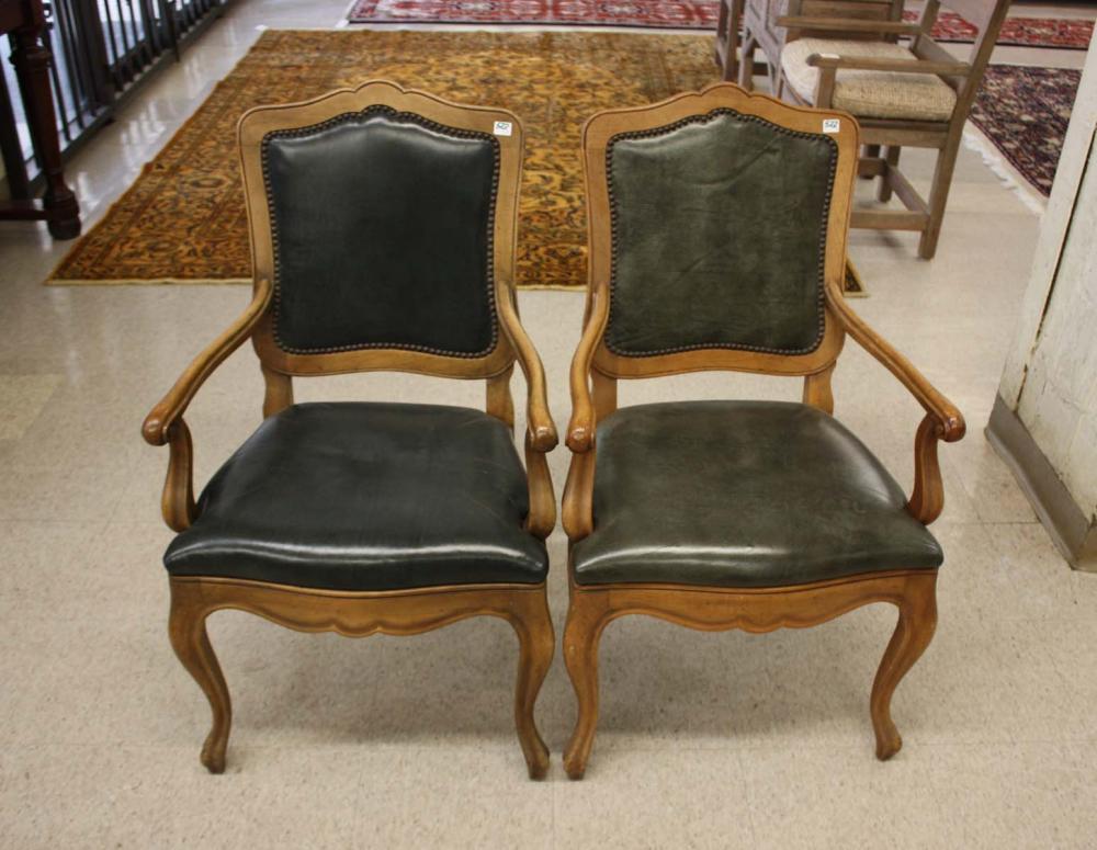 Appraisal: SET OF FOUR PROVINCIAL STYLE ARMCHAIRS Baker Furniture Co late