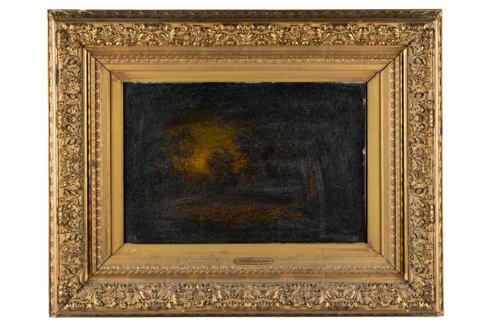 Appraisal: RALPH ALBERT BLAKELOCK - DARKNESS COMING oil on wood panel