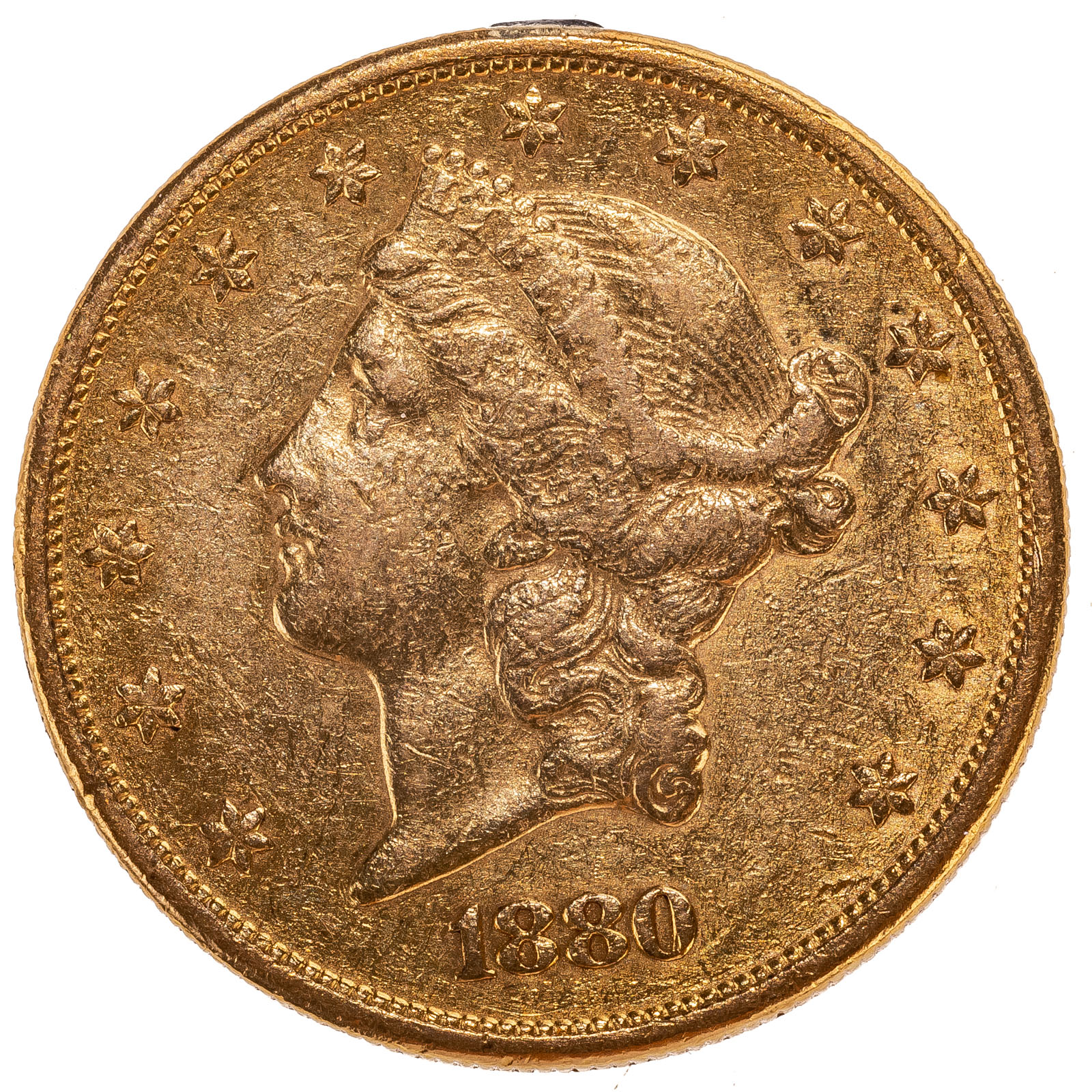 Appraisal: -S DOUBLE EAGLE VF DETAILS Cleaned and ex-jewelry with solder