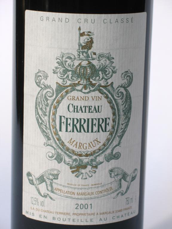 Appraisal: A CASE OF CHATEAU FERRIERE -