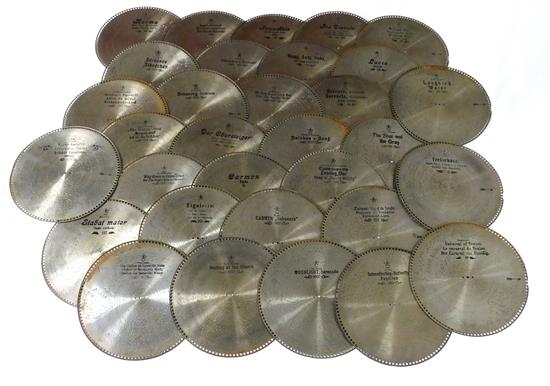 Appraisal: MUSIC Thirty-two early th C Mira music box dia discs