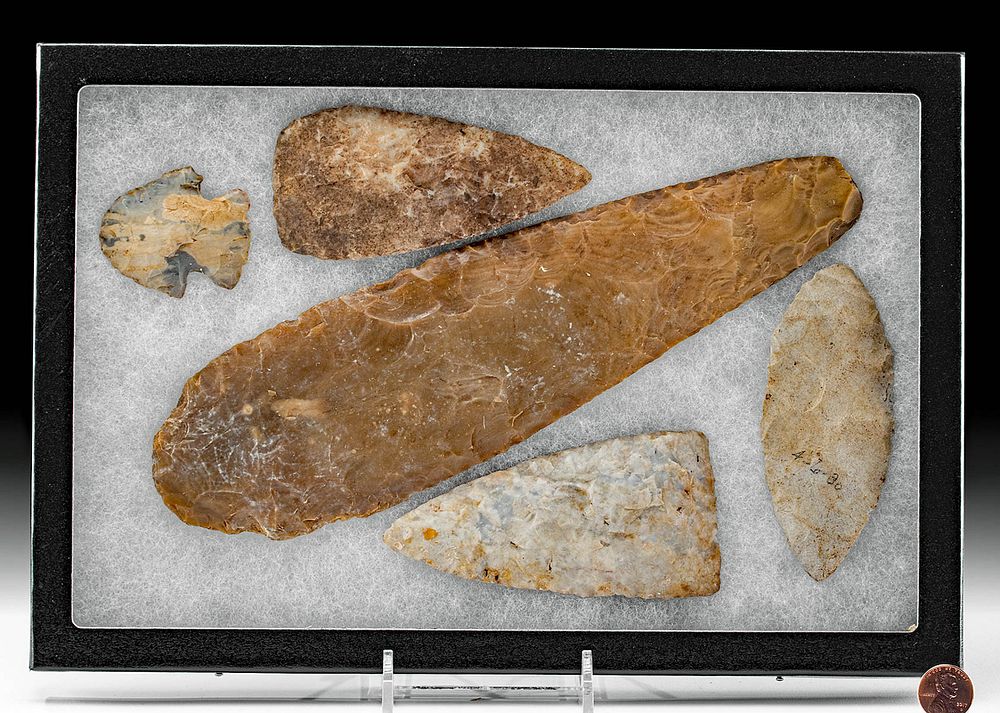 Appraisal: Native American Archaic Stone Tools Points Native American United States