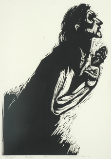 Appraisal: Noel Counihan - Hunger linocut signed and dated 'Counihan '