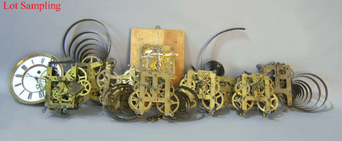 Appraisal: Large group of misc clock movements