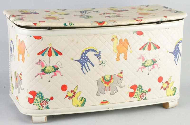 Appraisal: Vintage Children's Toy Chest Description Circa s Made partially of