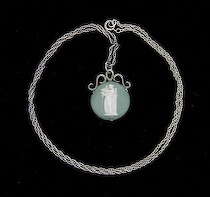 Appraisal: A Wedgwood Green Jasper Dip Pendant on Chain ca early