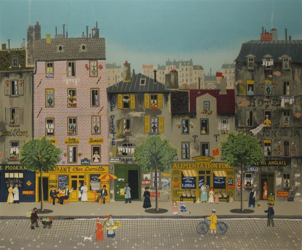 Appraisal: MICHEL DELACROIX FRENCH - TWO PARIS STREET SCENES Print x