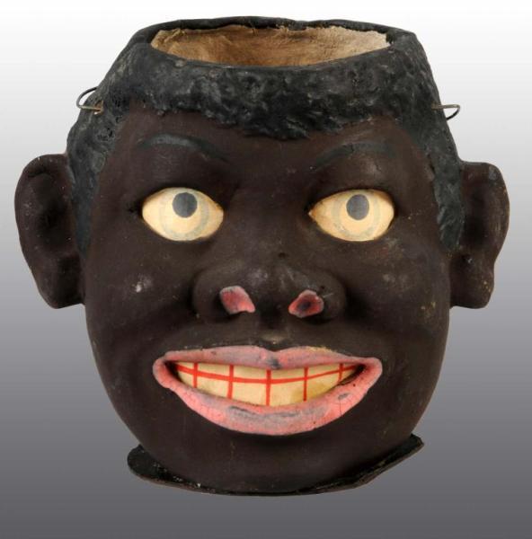 Appraisal: Halloween Black Man's Head Jack-O-Lantern Condition Excellent Size - T