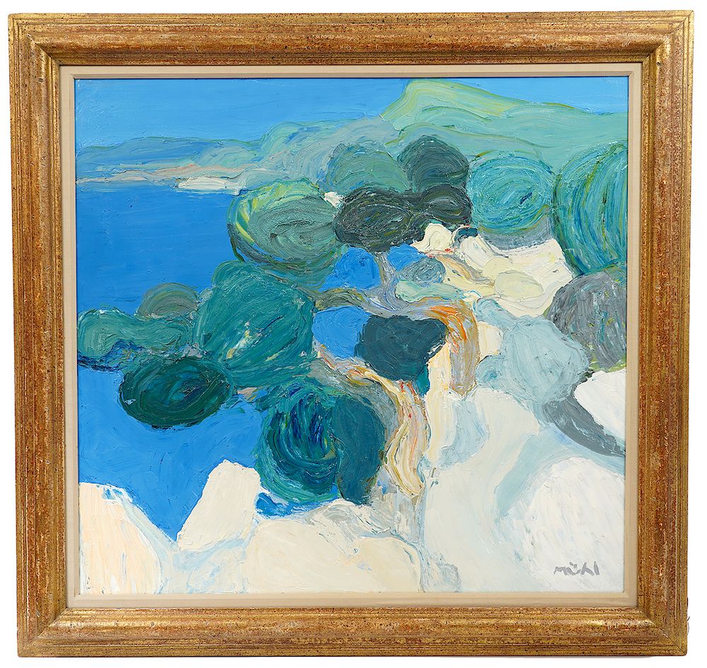 Appraisal: Roger Muhl 'Les Pins' Oil Painting Roger Muhl France -