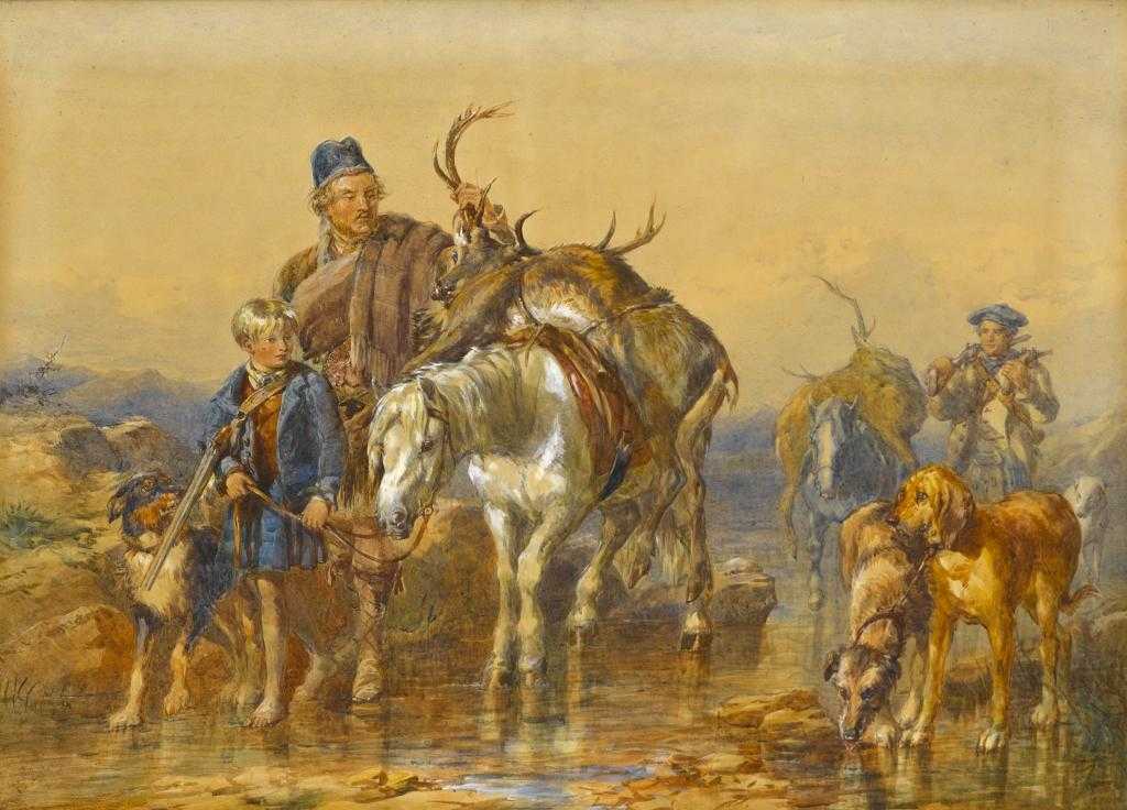 Appraisal: JOHN FREDERICK TAYLER POWS - RETURN FROM DEER STALKING signed