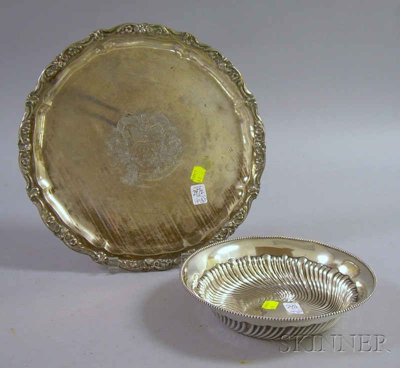 Appraisal: Silver Round Tray and a International Sterling Silver Bowl tray