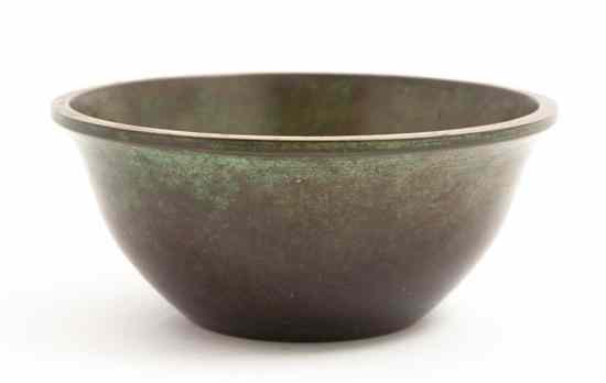 Appraisal: An American Arts and Crafts Patinated Bronze Bowl Carl Sorensen