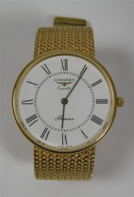 Appraisal: Longines a gent's ct gold wrist watch Presence model white