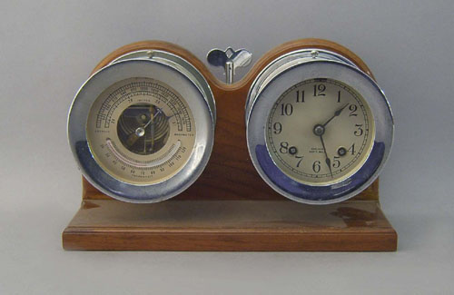 Appraisal: Chelsea ships clock and barometer h w