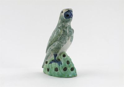 Appraisal: A Dutch Delft model of a parrot sponge painted in