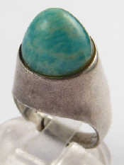 Appraisal: A Danish silver amazonite ring by David Andersen marked Norway