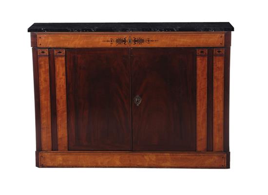 Appraisal: Empire amaranth marquetry and bois citronnier meuble d'appui French circa