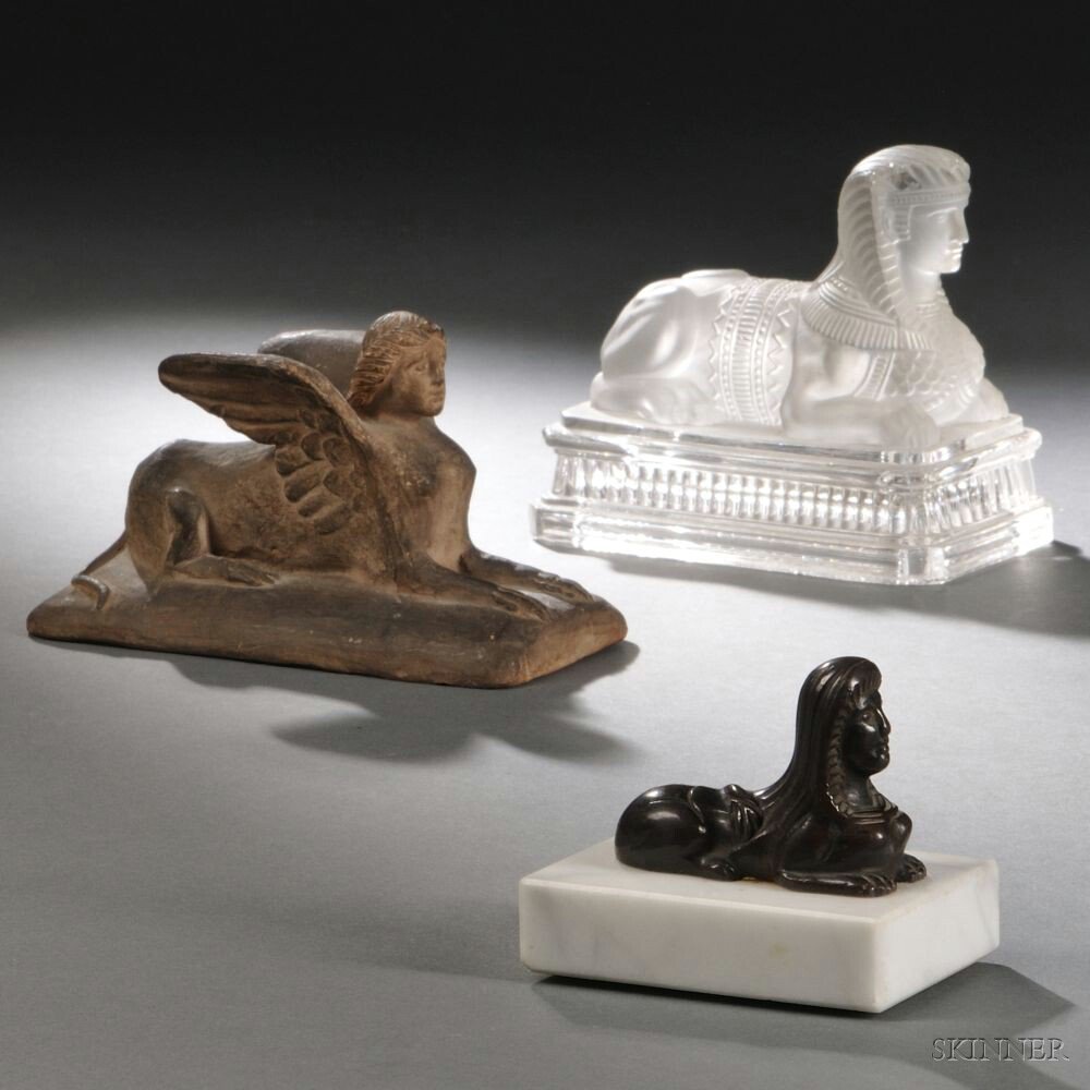 Appraisal: Three Figures of Sphinxes one late th early th century