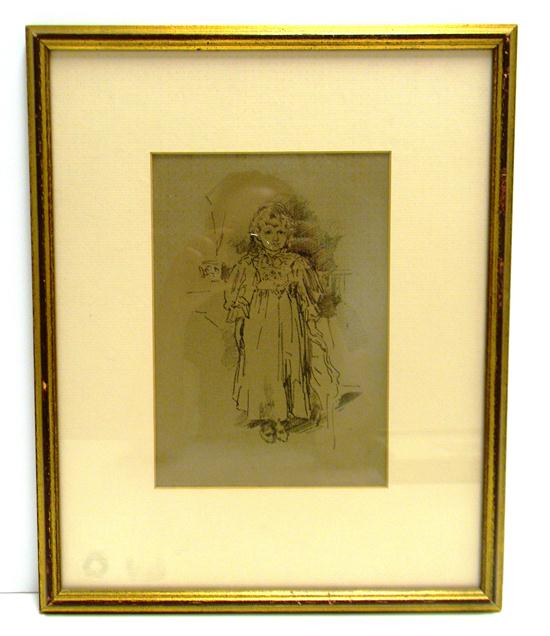 Appraisal: James Abbott McNeil Whistler American - c etching of young