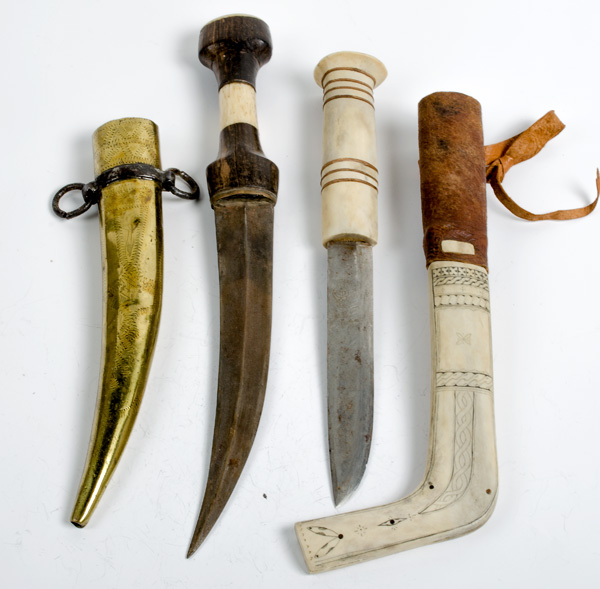 Appraisal: Lot includes one Jambiya dagger and one contemporary Alaskan knife