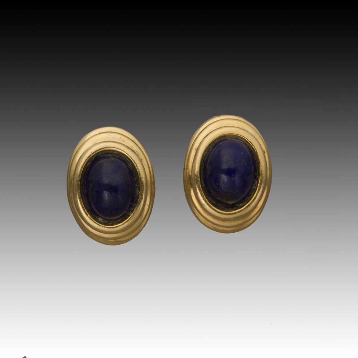 Appraisal: TIFFANY CO LAPIS LAZULI AND GOLD EARRINGS Set with an