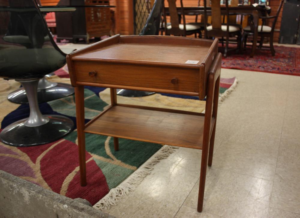 Appraisal: DANISH MODERN TEAK SIDE TABLE Svend Madsen design for Karl