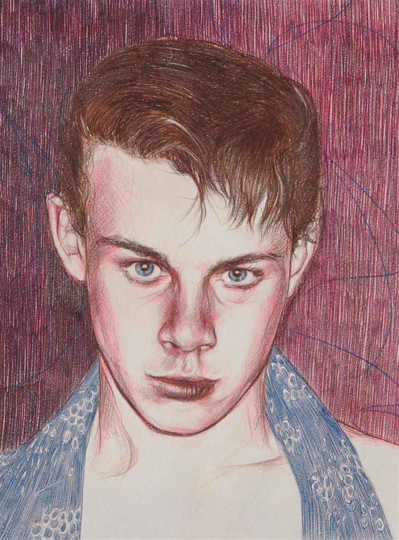 Appraisal: PAUL P PORTRAIT Colored pencil on paper signed and dated