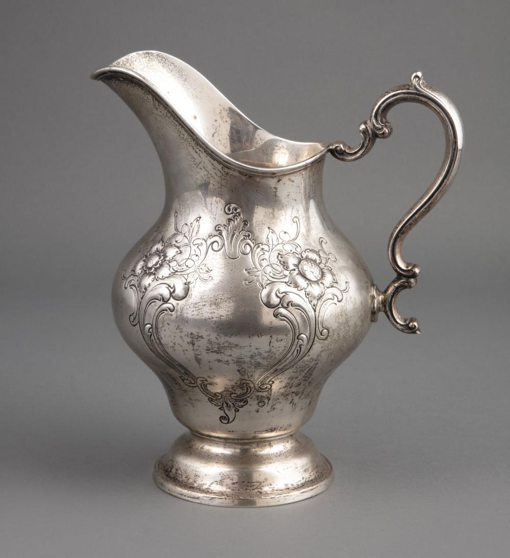 Appraisal: Gorham Sterling Silver Water Pitcher pattern date mark for chased