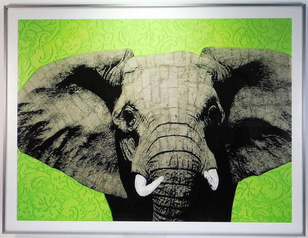 Appraisal: Ari Hauben Stop Staring at My Tusks Lithograph Ari Hauben