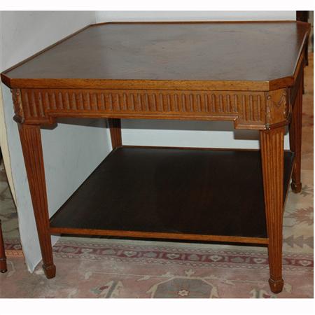 Appraisal: Neoclassical Style Walnut Two-Tier Side Table Estimate -