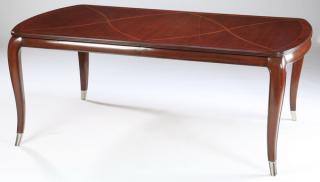 Appraisal: Art Deco style dining table w two leaves Art Deco