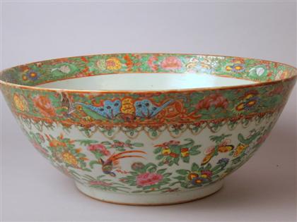 Appraisal: Large Chinese export rose medallion bowl th century Of deep