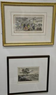 Appraisal: Group of eighteen lithographs and engravings including City of Cleveland