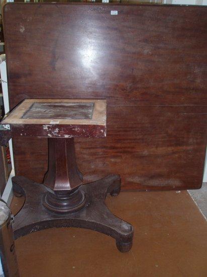 Appraisal: A Regency mahogany breakfast table the square top with moulded