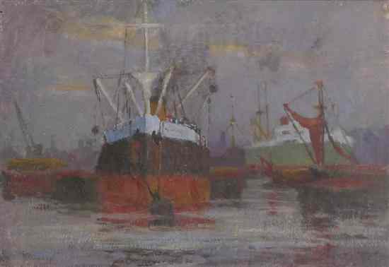 Appraisal: Roland Batchelor - pair of oils on canvas Shipping in