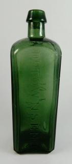 Appraisal: Medicine square bottle Medicine- square marked vertically on three panels