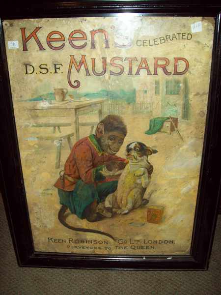 Appraisal: A FRAMED KEENS MUSTARD ADVERTISIGN POSTER LONDON