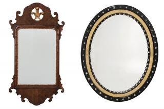 Appraisal: Two Mirrors One George II Style One Regency English George