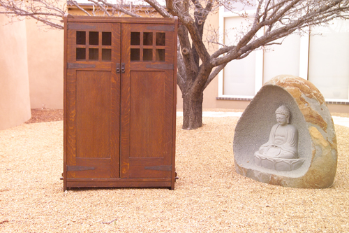 Appraisal: L AND J G STICKLEY Attr Work cabinet with gallery