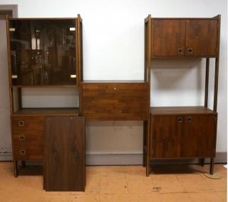 Appraisal: American Modern Storage Wall Unit Tall unit Rais American Modern