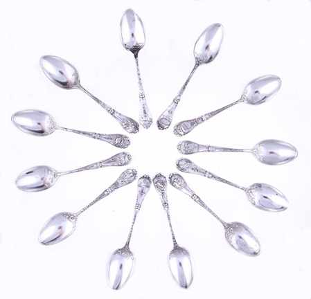 Appraisal: Gorham Zodiac pattern sterling teaspoon set New York circa each