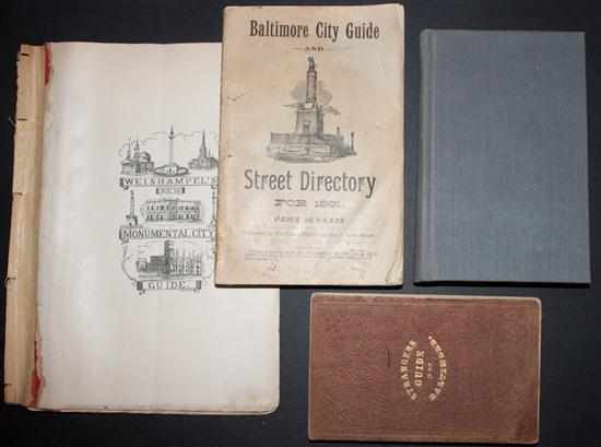 Appraisal: Baltimore Guides Four items Anonymous ''The Stranger's Guide to Baltimore''