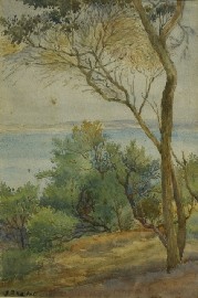 Appraisal: J Brocket Shoreham together with Somers Camp Palm Beach watercolour