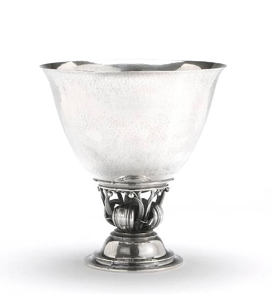 Appraisal: A Danish sterling pedestal bowlGeorg Jensen Copenhagen circa - designed