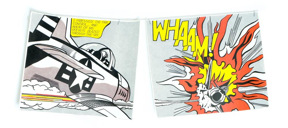 Appraisal: LICHTENSTEIN DIPTYCH WHAAM TATE GALLERY SIGNEDRoy Lichtenstein American - Whaam