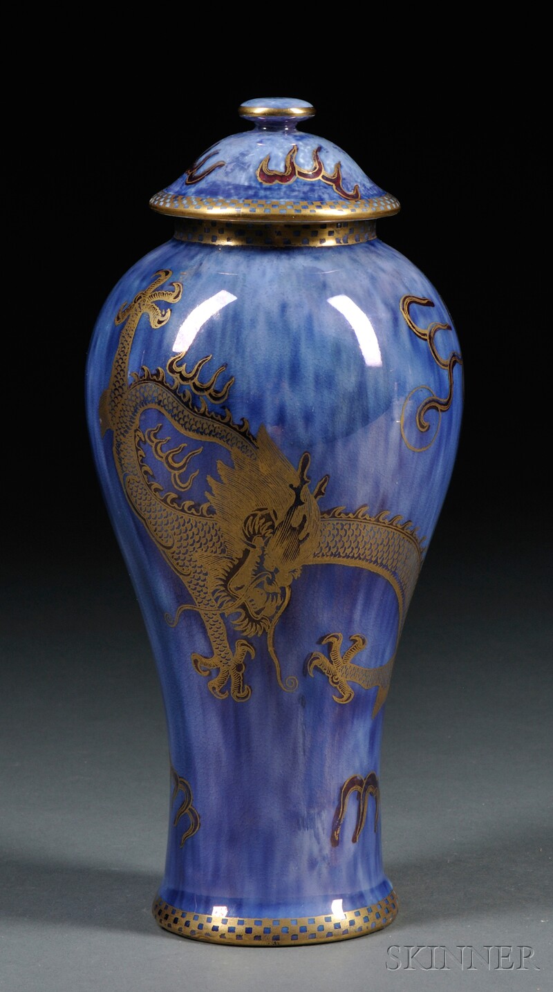 Appraisal: Wedgwood Dragon Lustre Vase and Cover England c pattern Z