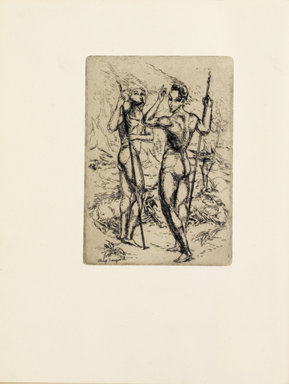 Appraisal: EVERGOOD PHILIP Milton John Lycidas etchings by Evergood Thin small