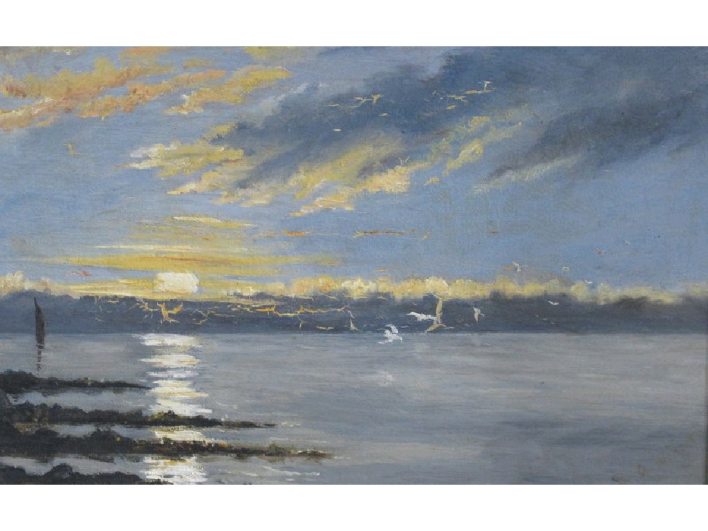 Appraisal: Oil on canvas 'Sunset' Unsigned