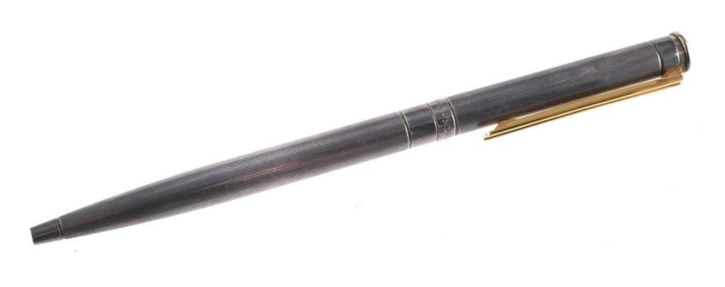 Appraisal: MONTBLANC STERLING SILVER PENMont Blanc ballpoint sterling silver pen Shallow